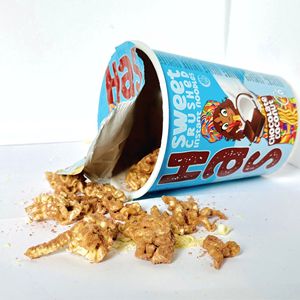 HAS Sweet Fried Instant Ramen Noodles <b>Cup</b> Wheat Flour Chocolate <b>Coconut</b> Flavour 80g 6-Minute Cooking 12 Months - Product Image 4