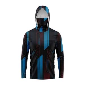 Sudadera con capucha de pesca de poliéster 100% Upf 50 camisas de pesca con capucha con bolsillos ropa de pesca impresión por sublimación diseño OEM - Product Image 2
