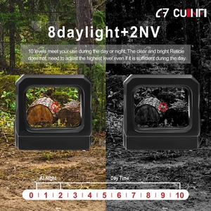 Cuinfi จุดสีแดงพลังงานแสงอาทิตย์225S, 1x21ปลุกอัตโนมัติแบตเตอรี่ใช้งานได้นาน50000ชั่วโมงขอบเขตการมองเห็นด้วยพลังงานจากแสงอาทิตย์แบบสะท้อนแสงสีแดง - Product Image 6