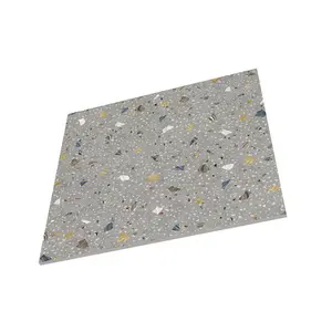 Ihracat kalite seramik banyo 60x60 mermer Terrazzo fayans 30x30 porselen mat Terrazo yer karoları için kat