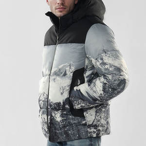 Veste longue matelassée à capuche pour homme, style tendance, vêtements d'extérieur, design unique, taille régulière, fine - Product Image 3