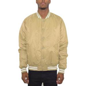 Chaqueta Bomber Varsity de Hombre, Premium, Clásica, con Cuello Alto, Capucha, Cierre de Cremallera, Logotipo, Estilo Béisbol, Cortavientos - Product Image 1