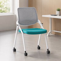 Chaises pliantes pour événements, banquets, auditoriums, chaise pliante rembourrée avec dossier respirant, structure métallique robuste avec accoudoirs