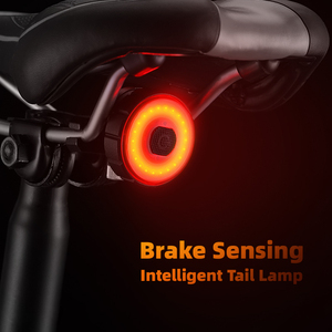 Luz Trasera Inteligente JOHORSE con Sensor de Frenado, Impermeable IPX5, LED, Aluminio CNC, Recargable por USB, 7 Modos, para Bicicleta de Montaña y Carretera - Product Image 1