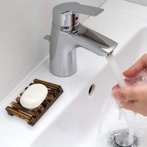 Porte-savon en bois Holder-12pcs porte-savon naturel plateau à savon auto-drainant pour salle de bain douche maison cuisine baignoire - Product Image 4