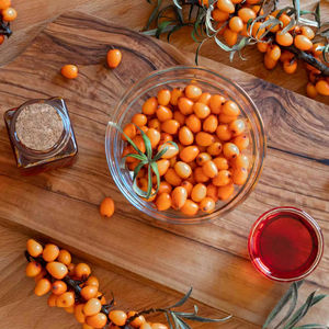 100% น้ำมันเกรดเครื่องสำอางบัคธอร์นเบอร์รี่บริสุทธิ์และเป็นธรรมชาติเกรดพรีเมี่ยมสำหรับใช้น้ำมันหอมระเหยอินเดีย - Product Image 1