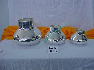 ชุดชามคาลาชชุบเงินสแตนเลสแบบใช้แล้วทิ้งสำหรับพิธีกรรมฮินดูและการสวดมนต์ - Product Image 6