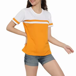 เสื้อยืดระบายอากาศของผู้หญิงเสื้อยืดผ้าฝ้าย100% ลายพิมพ์โอเวอร์ไซซ์ของ2024 - Product Image 2