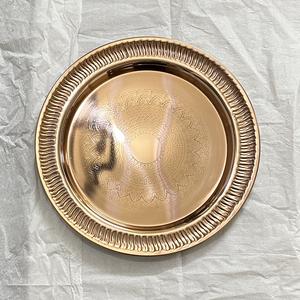 Meilleures ventes Décoration de table Couverts en métal Vaisselle et vaisselle Assiettes de présentation pour le service des aliments Assiette ronde argentée - Product Image 5