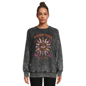 Superventas 450 GSM sudaderas con capucha mujer Otoño Invierno lavado gris manga larga algodón polar cuello redondo sudadera - Product Image 4