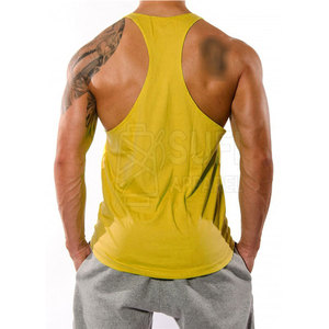 Wholesale Customized Solid Color Casual <b>Men's</b> <b>Stringer</b> <b>Vest</b> 100% Cotton Quick Dry Breathable Sports Fitness Wear - Product Image 3