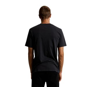 เสื้อยืดผ้าฝ้าย220GSM สำหรับผู้ชายแบบปกติเฮฟวีเวตระบายอากาศได้ดีแต่งลายโลโก้ด้านหน้าแบบลำลองย้อมสีธรรมดา - Product Image 2