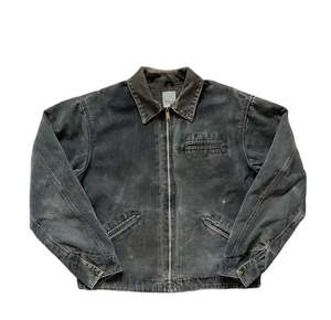 Veste universitaire pour homme en coton décontractée à manches longues avec poche à rabat, lavage à l'acide - Product Image 6