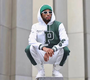 New Vintage Solid Fashion Oversized Casual Winter Track Suit 2 Piece Jogging Set Waterproof Windbreaker <b>Jacket</b> Sweatpants Hoodie - Product Image 6