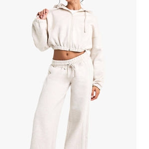 2025มีฮู้ดเสื้อครอปของผู้หญิงเสื้อครอปเอวลอยมีฮู้ดเสื้อออกกำลังกายแฟชั่นใหม่ขายส่ง - Product Image 4