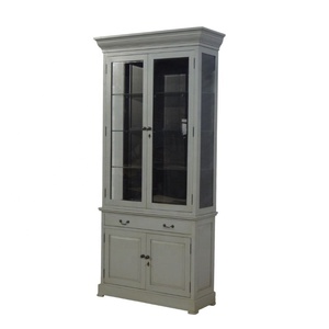 Combinación clásica y moderna de armarios de puertas de vidrio de madera de caoba para su hogar a precios competitivos - Product Image 1