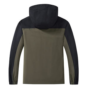 Chaqueta de senderismo de talla grande personalizada de alta calidad para hombre, cortavientos de invierno con capucha para exteriores, informal, Varsity, teñido, calle principal al por mayor - Product Image 2