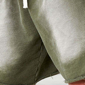 กางเกงขาสั้นออกกำลังกายผ้าฝ้าย100% คุณภาพสูงสำหรับผู้ชายกางเกงขาสั้นสำหรับออกแบบลายล้างกรดซักเองเป็นมิตรกับสิ่งแวดล้อม - Product Image 4