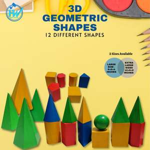 Ensemble géométrique en bois, aides pédagogiques en physique, jaune poli, multicolore, extra large, jouets éducatifs, approvisionnement direct d'usine - Product Image 5