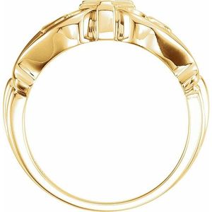 Sculptural Cross Gold Rhodium Plated Fashion <b>Ring</b> 18K Inlay Christian Hip Hop Gemstone Fashionable Jewelry IGI Perfect Gift - Product Image 2