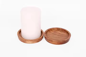 Sous-verres en noyer Sous-verres en bois classiques Idéal pour les cadeaux et l'utilisation par l'artisanat en croissant - Product Image 4