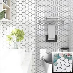 Mosaico de porcelana mate brillante, azulejo de pared de suelo blanco, 10 Uds., 12,80 "* 11,10" ", 6mm para suelo de exterior, azulejos exteriores, habitación/pared - Product Image 1