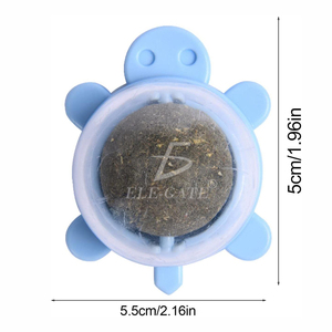 Jouet rotatif moderne en plastique et corde avec balles de catnip, design tortue, pour chats et chiens, style animation classique - Product Image 4