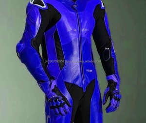 Combinaison de moto en cuir pour homme, manches longues, 400g, imperméable, toutes saisons, personnalisable, impression par transfert thermique, OEM - Product Image 1