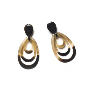Elegantes pendientes de araña de cuerno de buey para ocasiones especiales Pendientes elegantes para mujer 100% Pendientes colgantes de cuerno de búfalo y buey natural - Product Image 5