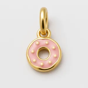 จี้โดนัทสแตนเลสสตีลชุบทอง 24K สำหรับทำเครื่องประดับ - Product Image 2