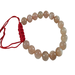 Pulsera de piedras preciosas de ágata de cuarzo hermosa al por mayor, cuentas de piedra lunar de melocotón talladas, Chakra Reiki, artesanías de piedra semipreciosa - Product Image 2