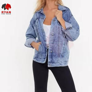 Veste en jean pour femmes, logo personnalisé, OEM et ODM, vente en gros, veste en jean tendance - Product Image 1