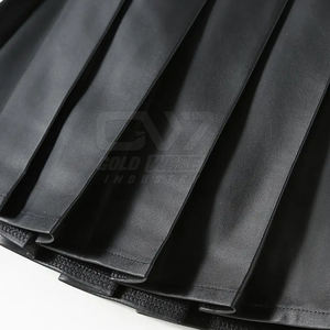 Nouvelle arrivée jupe en cuir taille haute de couleur unie jupe en cuir d'automne et d'hiver au prix de gros - Product Image 4