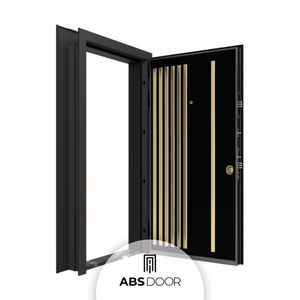 Puerta de Entrada de Acero Premium ABSDOOR, Diseño Elegante Dorado, Alta Durabilidad, Seguridad, Aislamiento Térmico para Interiores, Turquía - Product Image 2