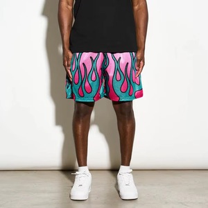 Men's High Quality All-Over Print Designer Sublimation Paisley Anti-Wrinkle <b>Mesh</b> Polyester Shorts with Pockets High Street Style - Product Image 5