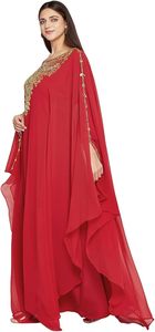 Kaftan Abaya Maxi Islamique Modeste Droit de Style Marocain de Dubaï, Entièrement Perlé à la Main, Longueur Ras du Sol, Robe de Soirée, Robe de Mariage, Robe de Plage Élégante - Product Image 2