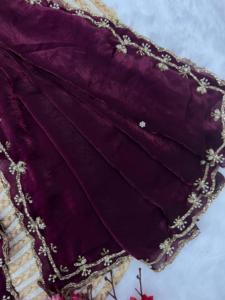 ชุดส่าหรีแบบดั้งเดิมของอินเดียชุดปาร์ตี้สุดพิเศษส่าหรีแบบดั้งเดิมสุดโดดเด่นสำหรับเจ้าสาว - Product Image 6