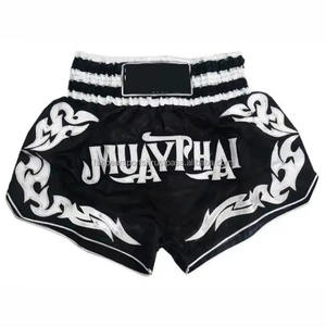 Shorts de Muay Thai imprimés de haute qualité, shorts de Muay Thai de couleur unie à vendre, fabriqués au Pakistan, service OEM, conception ODM - Product Image 1