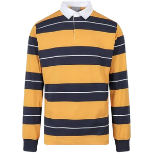 Camiseta de Rugby de Manga Larga para Hombre, Tejido de Algodón de Alta Calidad, Teñido, Sólido, Transpirable, Ropa Deportiva Informal, Duradera y Cómoda - Product Image 2