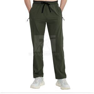 Pantalon décontracté pour homme, fabriqué en usine, personnalisé, léger, 100 % coton, confortable, lavé, respirant, séchage rapide, taille mi-haute, coupe droite - Product Image 5