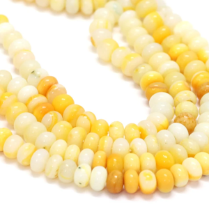 ลูกปัดโอปอลสีส้มมารีโกลด์ทรงรอนเดล: คุณภาพ AAA, 6-9 มม., 15 นิ้ว - Product Image 2