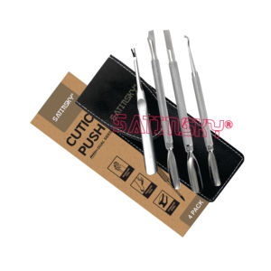 Pousse-cuticules, coupe-cuticules, rehausseur d'ongles incarnés, nettoyeur d'ongles, double face, en acier inoxydable de qualité supérieure, fabrication allemande - Product Image 1