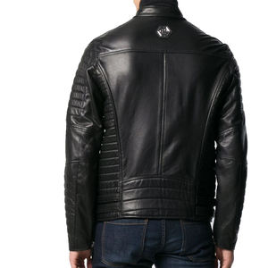 Veste en cuir de vachette de mouton véritable pour hommes Logo personnalisé Qualité supérieure Vêtements d'extérieur à la mode 2025 - Product Image 3