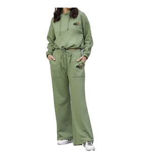 Conjunto Deportivo de Invierno para Mujer, Grueso, con Sudadera con Capucha y Pantalones Deportivos, Corte Regular, Colores Personalizados - Product Image 6