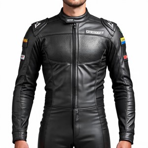 Traje de cuero de carreras de motos | Malik Raza | Colores personalizados Tamaños Logotipos Opción OEM | Oferta al por mayor - Product Image 4