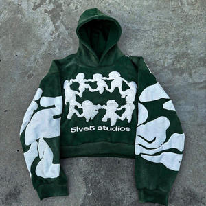 Sudadera con Capucha Cuadrada de 500 g/m², Personalizada, Lisa, Teñida, de Invierno, Ecológica, de Poliéster/Algodón - Product Image 2