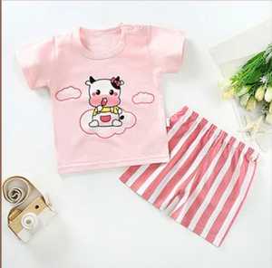 Short d'été, ensemble de vêtements pour la maison, style basique ample, style neutre, ensemble frère et soeur - Product Image 6