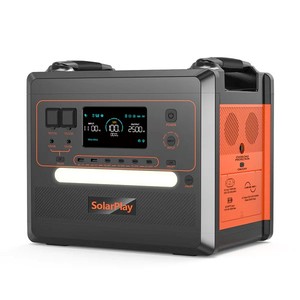 SolarPlay 2500W LiFePO4 สถานีพลังงานสำรองแบบพกพา 2304Wh คลื่นไซน์บริสุทธิ์ แผงโซลาร์เซลล์ ไฟฉาย และรถเข็นสำหรับใช้งานกลางแจ้ง - Product Image 3