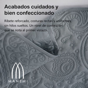 MANEMI Copriletto Classico Ricamato Estivo di Metà Stagione con 1 o 2 Federe Lavabili Varie Misure - Product Image 3