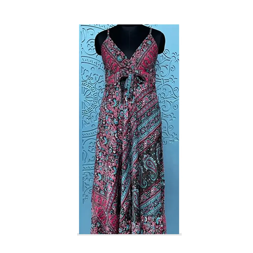 Stanadr Quality Ladies Printed Silk Long Dress Multi Color At Latest Discounted Price On Bulk Order